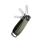 Organiseur de clés Pro en cuir Saffiano Orbitkey — vert olive — vue du produit