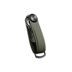 Organiseur de clés Pro en cuir Saffiano Orbitkey — vert olive — vue du produit