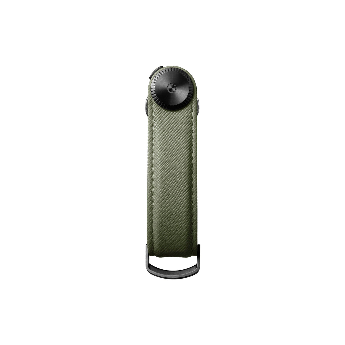 Organiseur de clés Pro en cuir Saffiano Orbitkey — vert olive — vue du produit