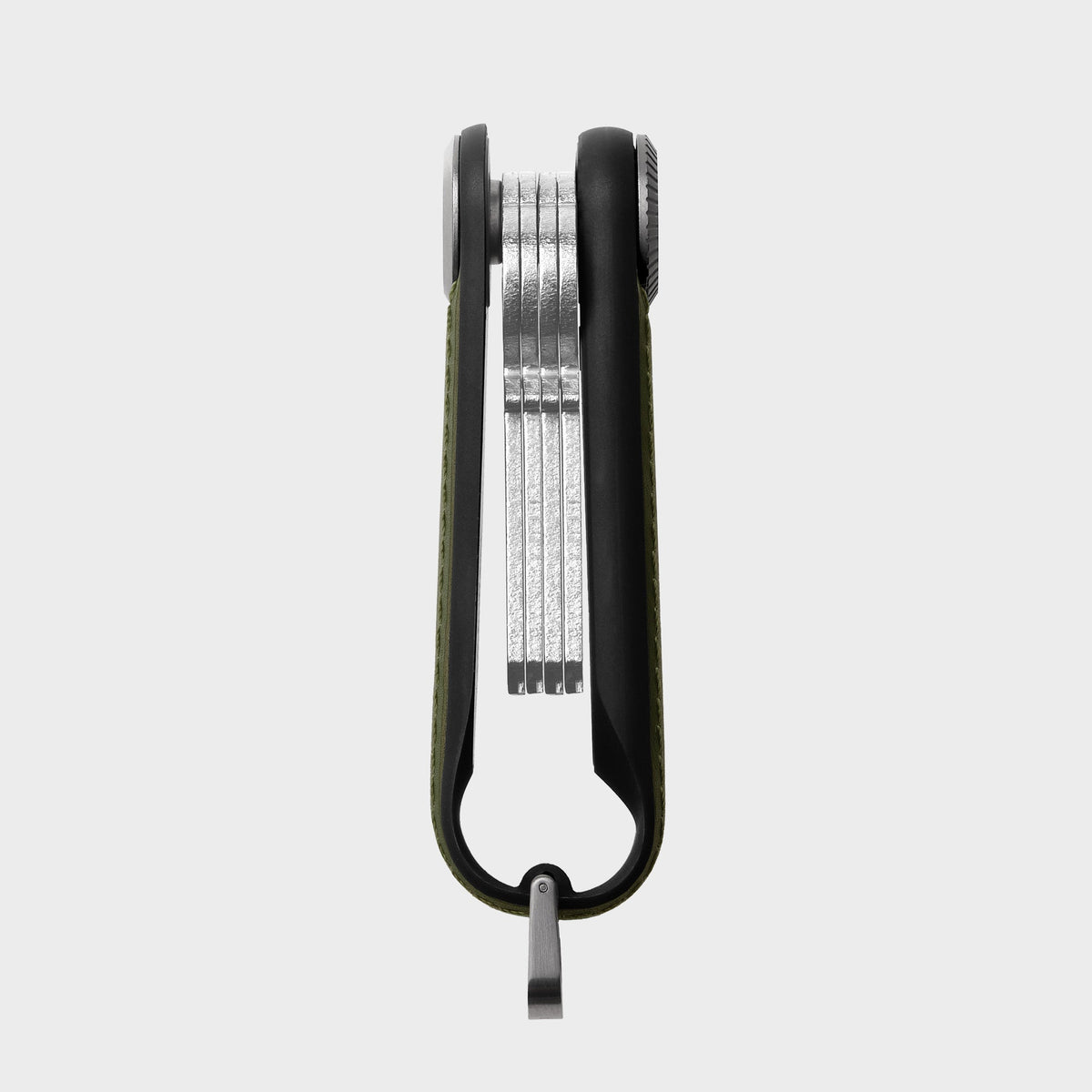 Organiseur de clés Tracker en cuir Orbitkey — vert forêt — vue du produit