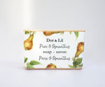 Savon Poire et Osmanthus de Dot & Lil dans son emballage
