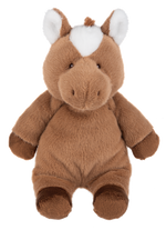 Cheval en peluche Cuddlesome Ganz brun, avec crinière et intérieur des oreilles blancs