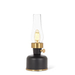 Petite lampe lanterne DEL noire à cheminée Abbott