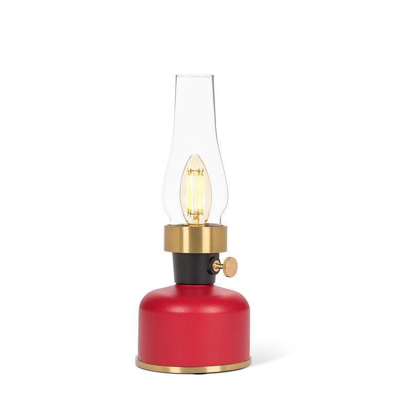 Petite lampe lanterne DEL rouge à cheminée Abbott