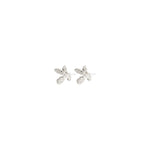 Boucles d'oreilles AGLAIA fleurs – finition plaquée argent de Pilgrim