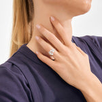 Bague AJANI à fleurs – finition plaquée argent de Pilgrim, vue 2