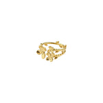 Bague AJANI à fleurs – finition plaquée or de Pilgrim