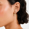 Ajani boucles d'oreilles fleurs 2-en-1 – finition plaquée or de Pilgrim, vue 2