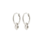 Boucles d’oreilles ALAIA pendentif cœur – finition plaquée argent de Pilgrim