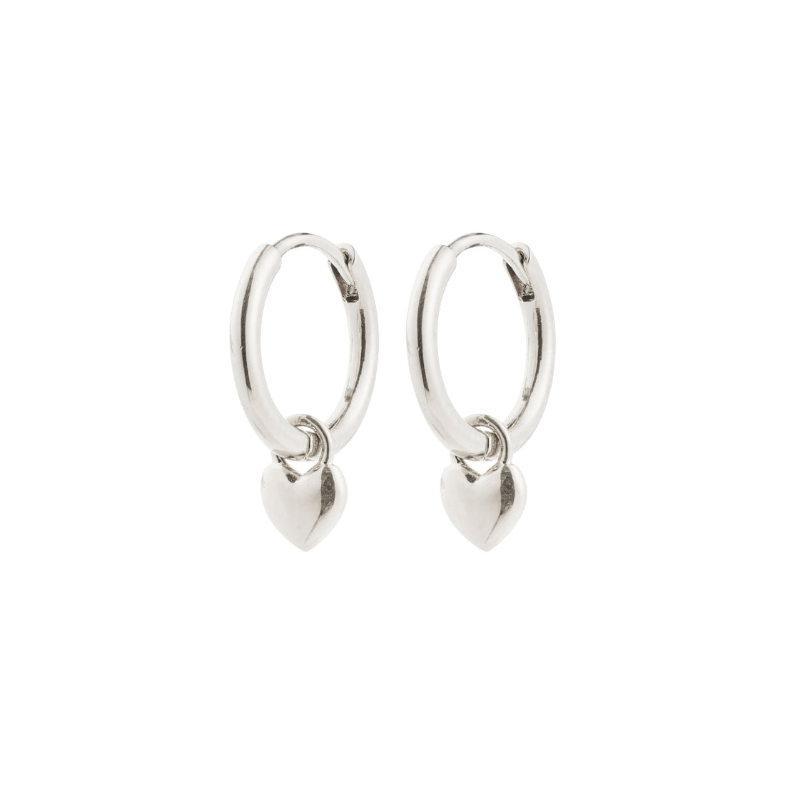 Boucles d’oreilles ALAIA pendentif cœur – finition plaquée argent de Pilgrim