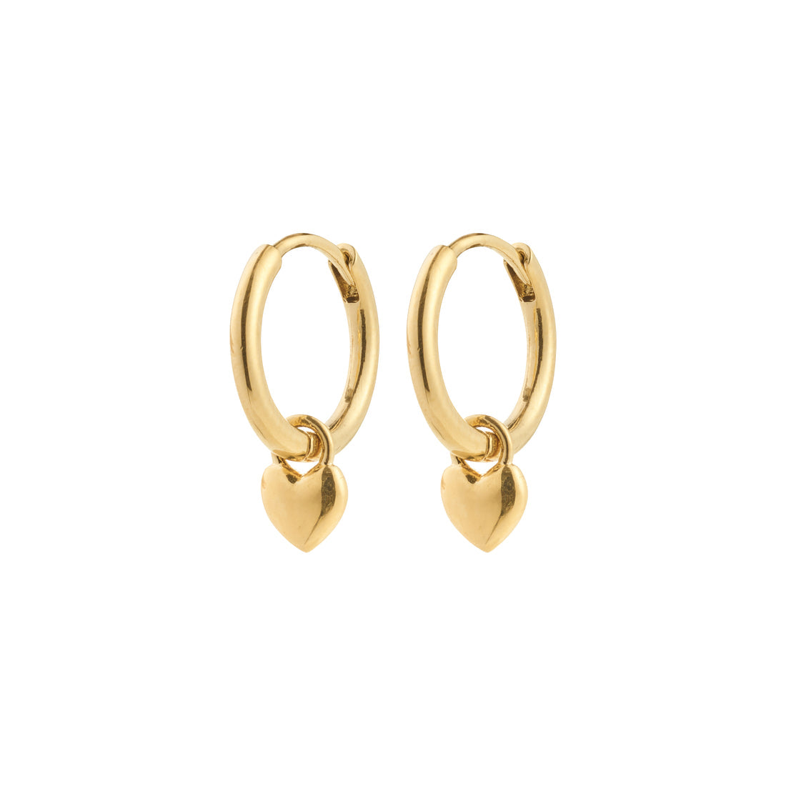 Boucles d’oreilles ALAIA pendentif cœur – finition plaquée or de Pilgrim