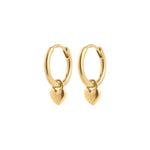 Boucles d’oreilles ALAIA pendentif cœur – finition plaquée or de Pilgrim