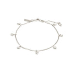 Bracelet ALAIA pendentifs cœur – finition plaquée argent de Pilgrim