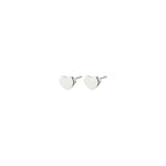 Arin boucles d'oreilles cœur plat – finition plaquée argent de Pilgrim