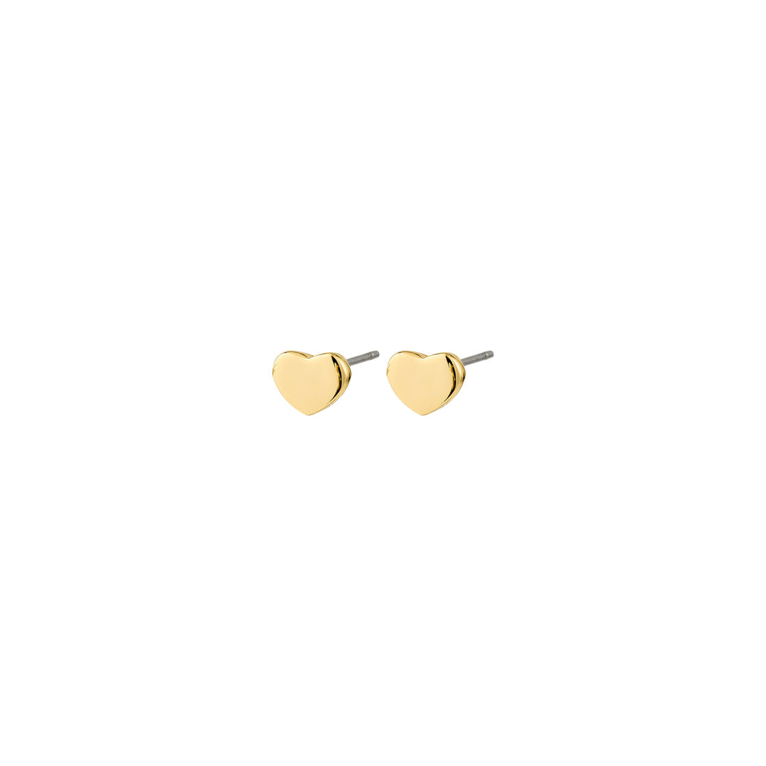 Arin boucles d'oreilles cœur plat – finition plaquée or de Pilgrim