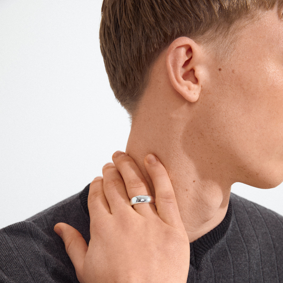 Bague bombée ELIO – plaqué argent de Pilgrim, vue 2