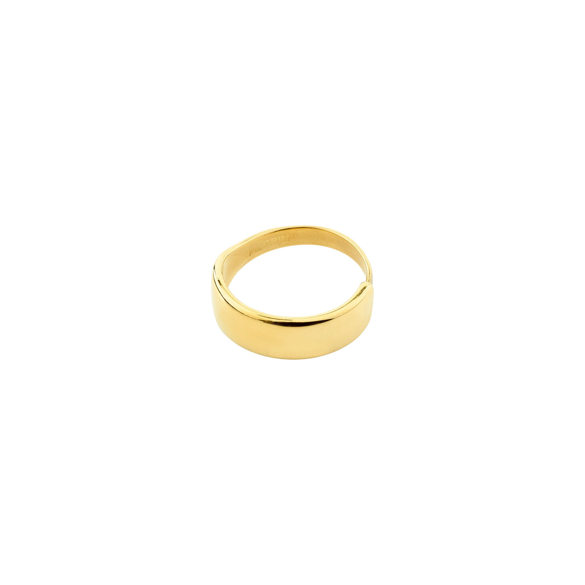Bague bombée ELIO – plaqué or de Pilgrim