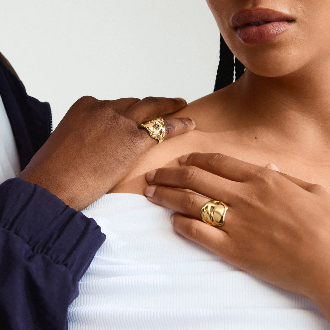 Bague DAWN – finition plaquée or de Pilgrim, vue 2