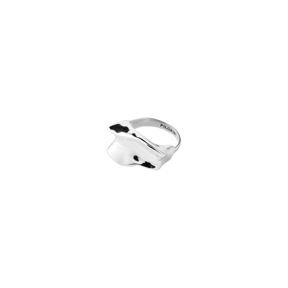 Bague ELYS sculpturale – plaqué argent de Pilgrim