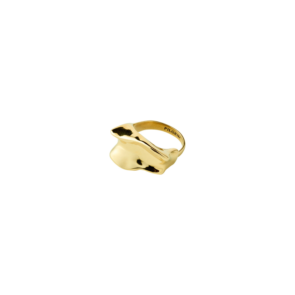 Bague ELYS sculpturale – plaqué or de Pilgrim