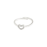 Bague LULU cœur – finition plaquée argent de Pilgrim