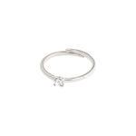 Bague LULU avec cristaux – finition plaquée argent de Pilgrim