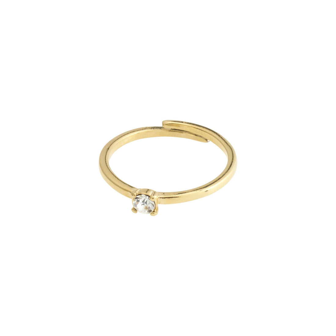 Bague LULU avec cristaux – finition plaquée or de Pilgrim