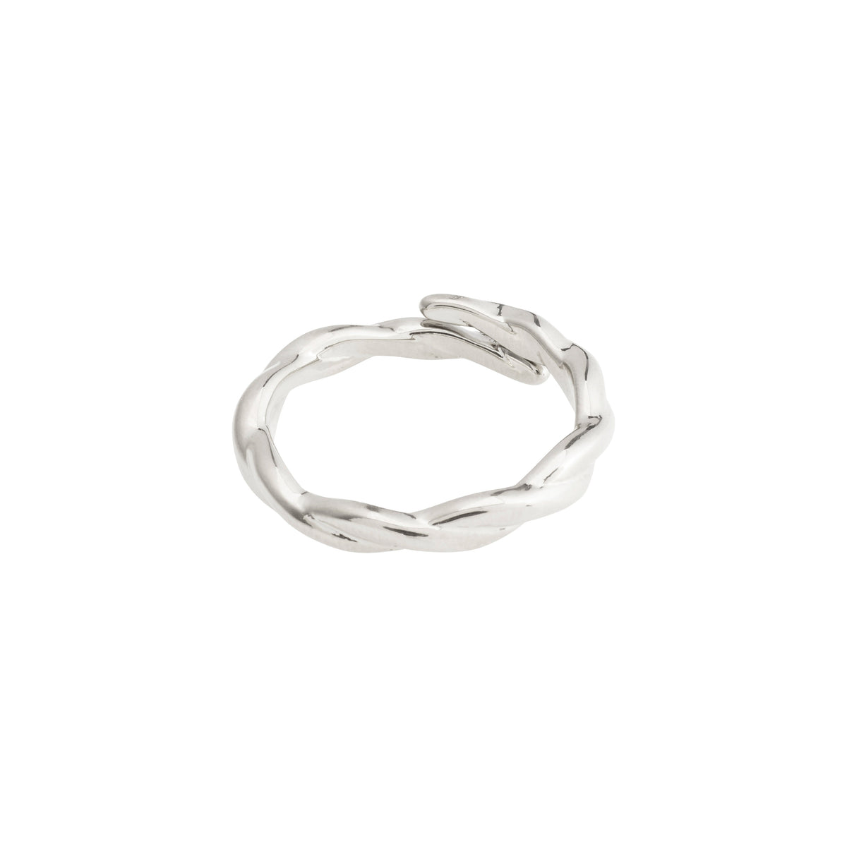 Bague LULU torsadée – finition plaquée argent de Pilgrim