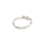 Bague LULU torsadée – finition plaquée argent de Pilgrim