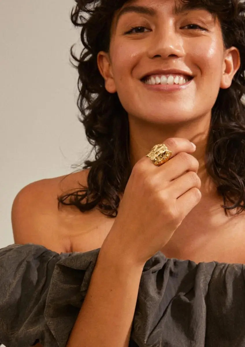 Bague ORAH – finition plaquée or de Pilgrim, vue 2