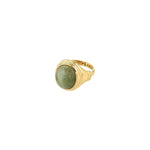 Bague ROOT en labradorite – plaqué or de Pilgrim