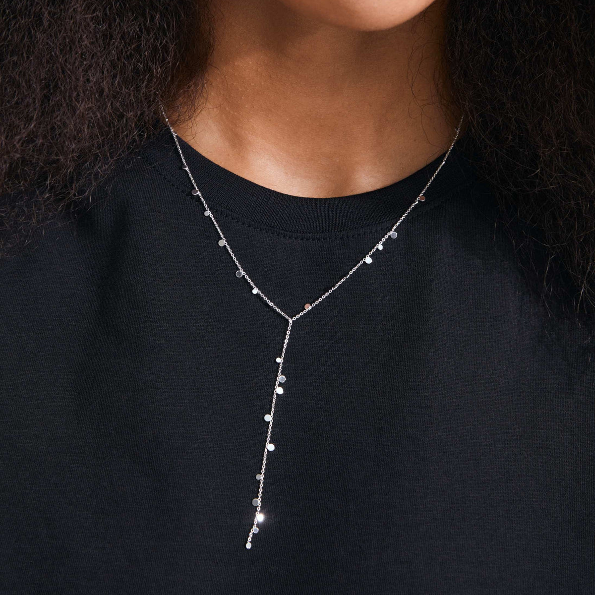 Collier BAYLEN en Y à pendentifs – finition plaquée argent de Pilgrim, vue 2