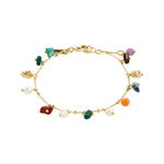 Bracelet BETWEEN en pierres semi-précieuses – finition plaquée or de Pilgrim