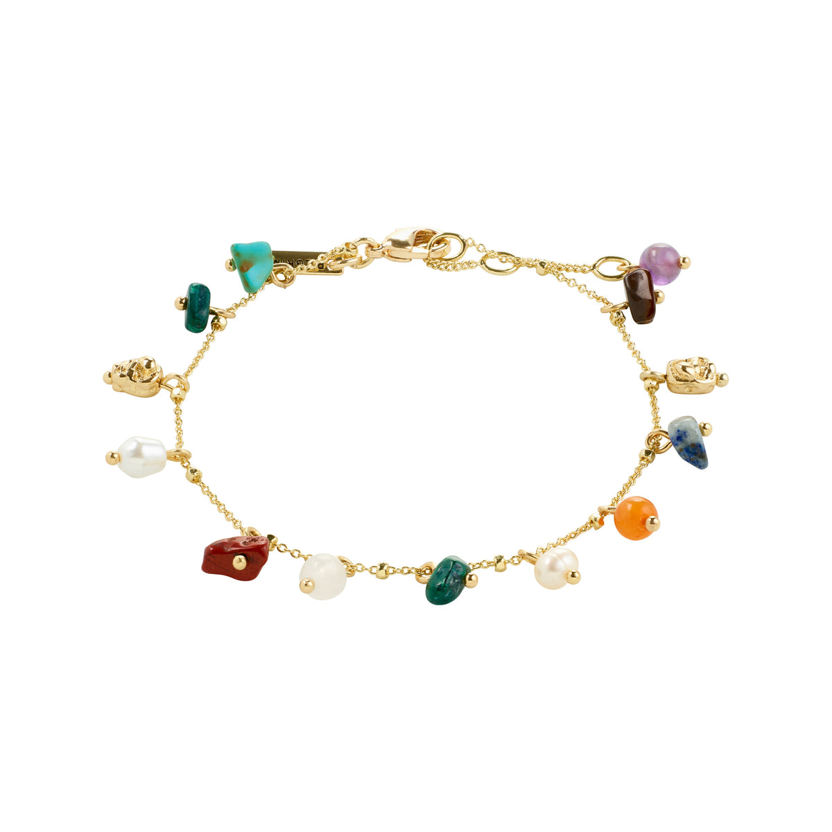 Bracelet BETWEEN en pierres semi-précieuses – finition plaquée or de Pilgrim