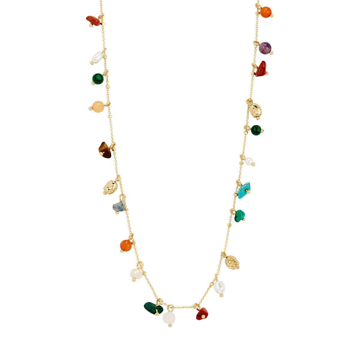 Collier BETWEEN en pierres semi-précieuses – finition plaquée or de Pilgrim