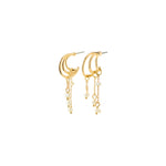 Boucles d'oreilles LUNITH – finition plaquée or de Pilgrim, vue 1