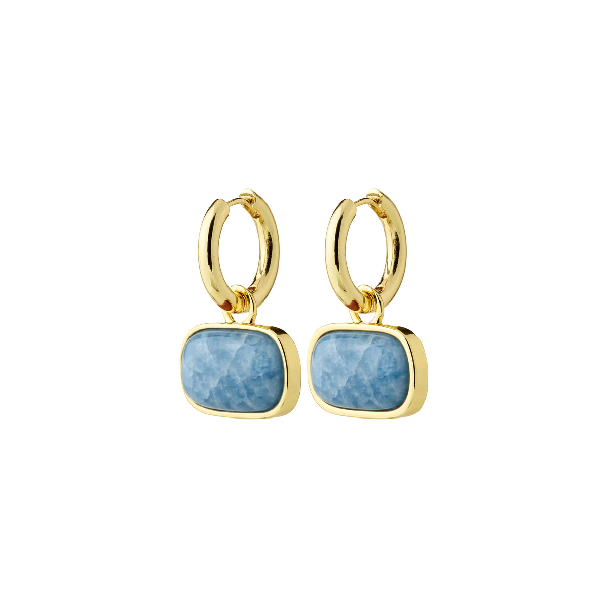 Boucles d’oreilles NOW à pierres bleues – plaqué or de Pilgrim