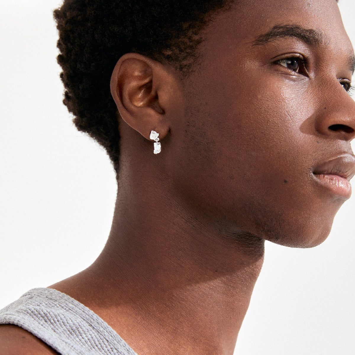 Boucles d’oreilles ami – finition plaquée argent de Pilgrim, vue 2