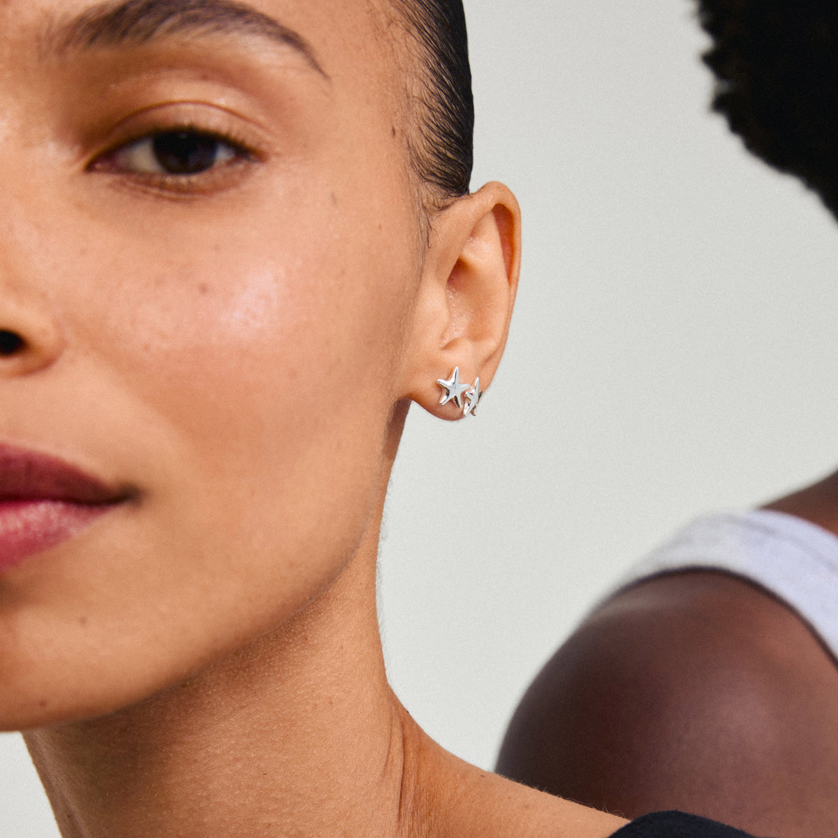Boucles d’oreilles ANDRE – finition plaquée argent de Pilgrim, vue 2