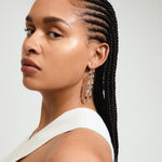 Boucles d’oreilles DAWN avec chaînes – finition plaquée argent de Pilgrim, vue 2