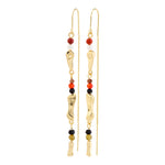 Boucles d’oreilles DAWN avec chaînes – finition plaquée or de Pilgrim