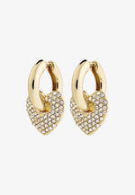 Boucles d’oreilles DUNE avec cristaux – finition plaquée or de Pilgrim