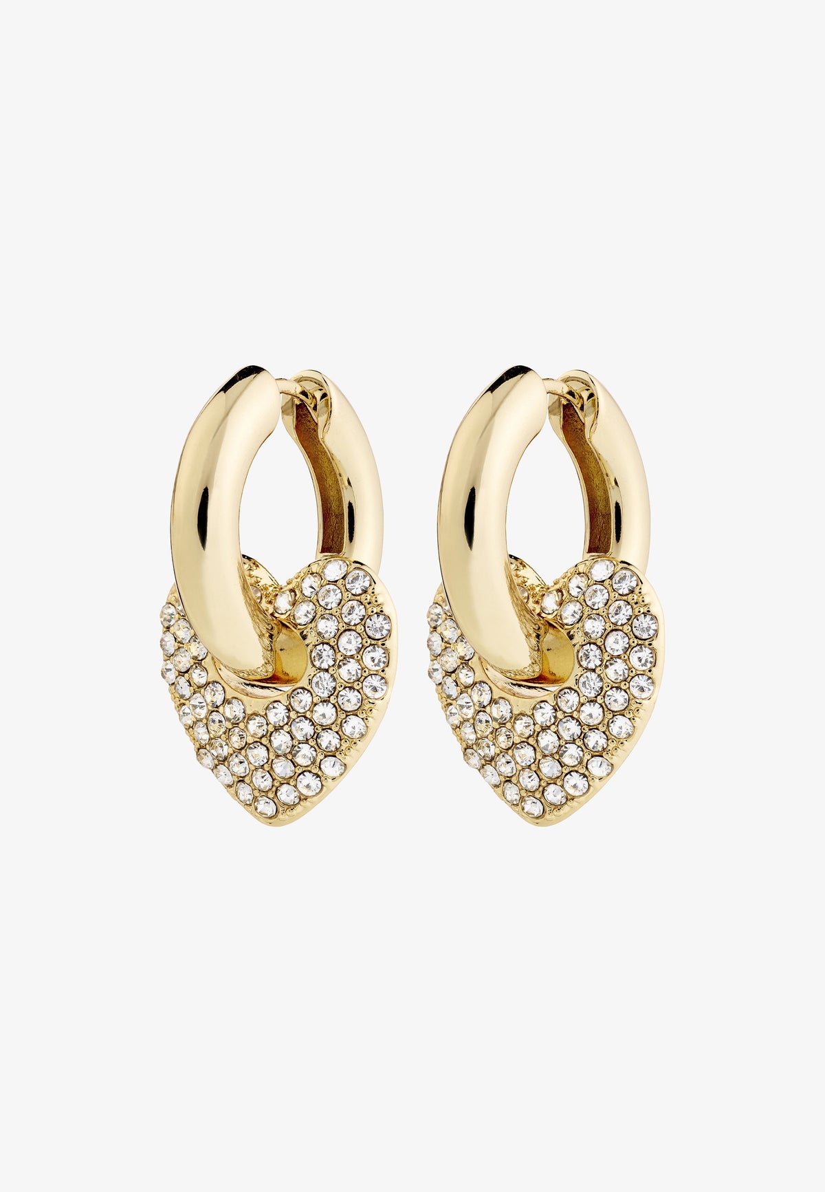 Boucles d’oreilles DUNE avec cristaux – finition plaquée or de Pilgrim