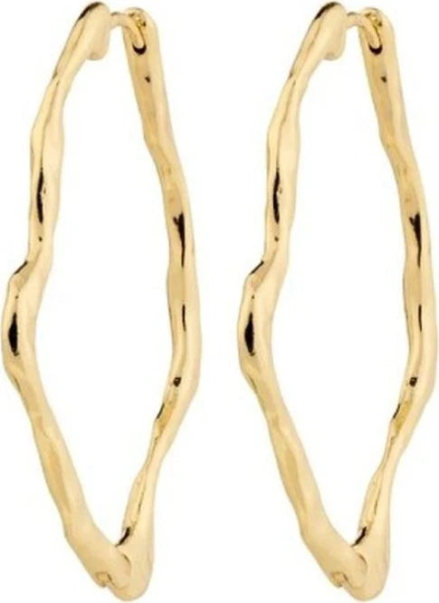 Boucles d’oreilles DYLAN – finition plaquée or de Pilgrim