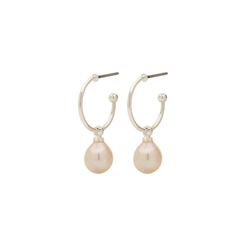 Boucles d’oreilles EILA avec perles de Pilgrim, finition argent, vue 4