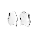 Boucles d’oreilles ELYS sculpturales – plaqué argent de Pilgrim