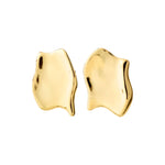 Boucles d’oreilles ELYS sculpturales – plaqué or de Pilgrim