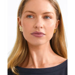 Boucles d’oreilles ELYS sculpturales – plaqué or de Pilgrim, vue 2