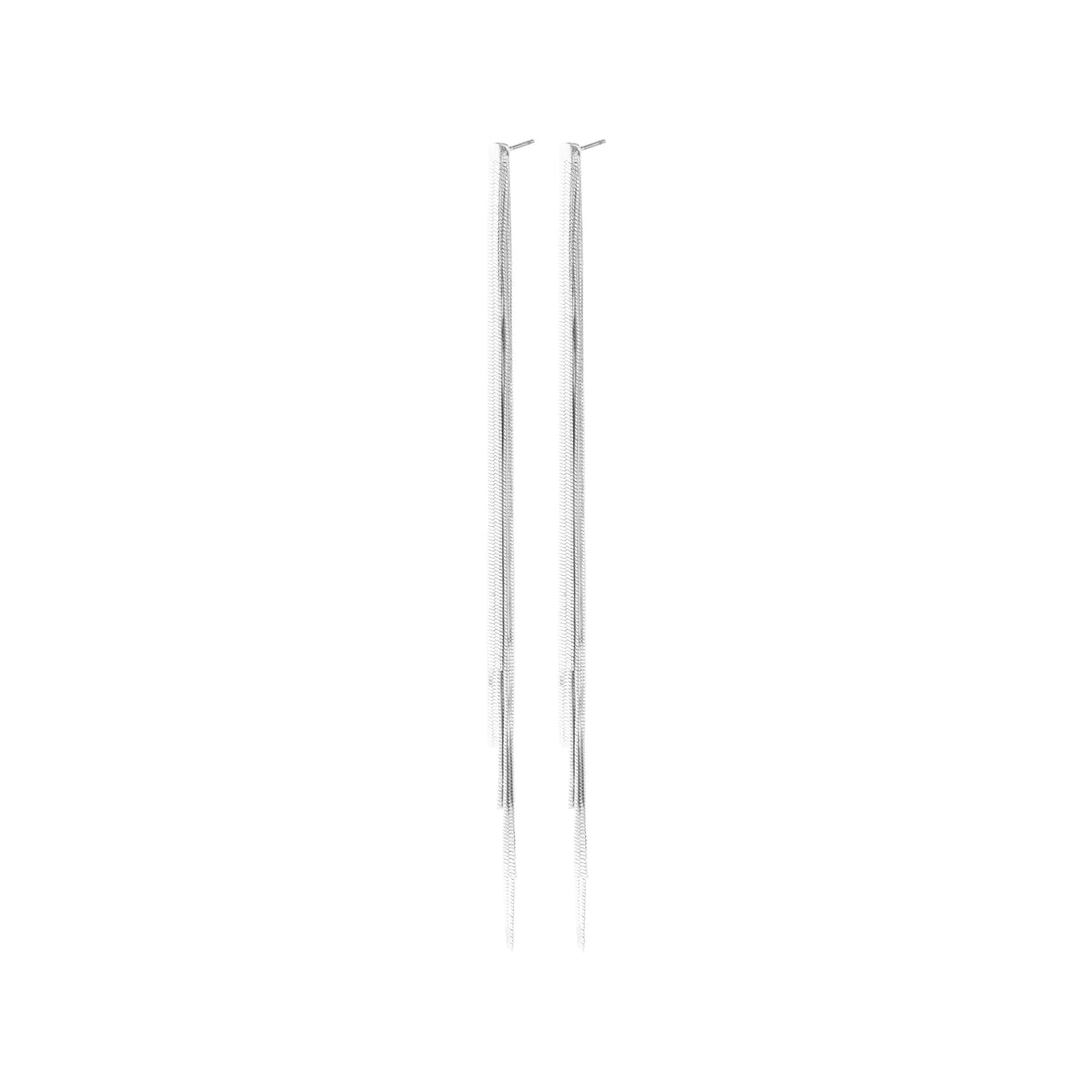 Boucles d’oreilles OLANOR à chaînes – plaqué argent de Pilgrim