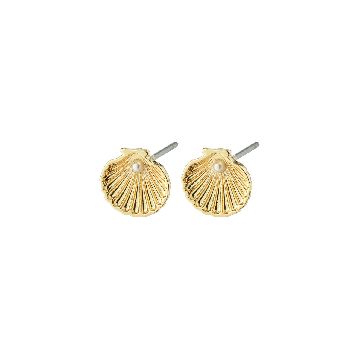 Boucles d’oreilles OPAL en coquillage plaquées – finition plaquée or de Pilgrim